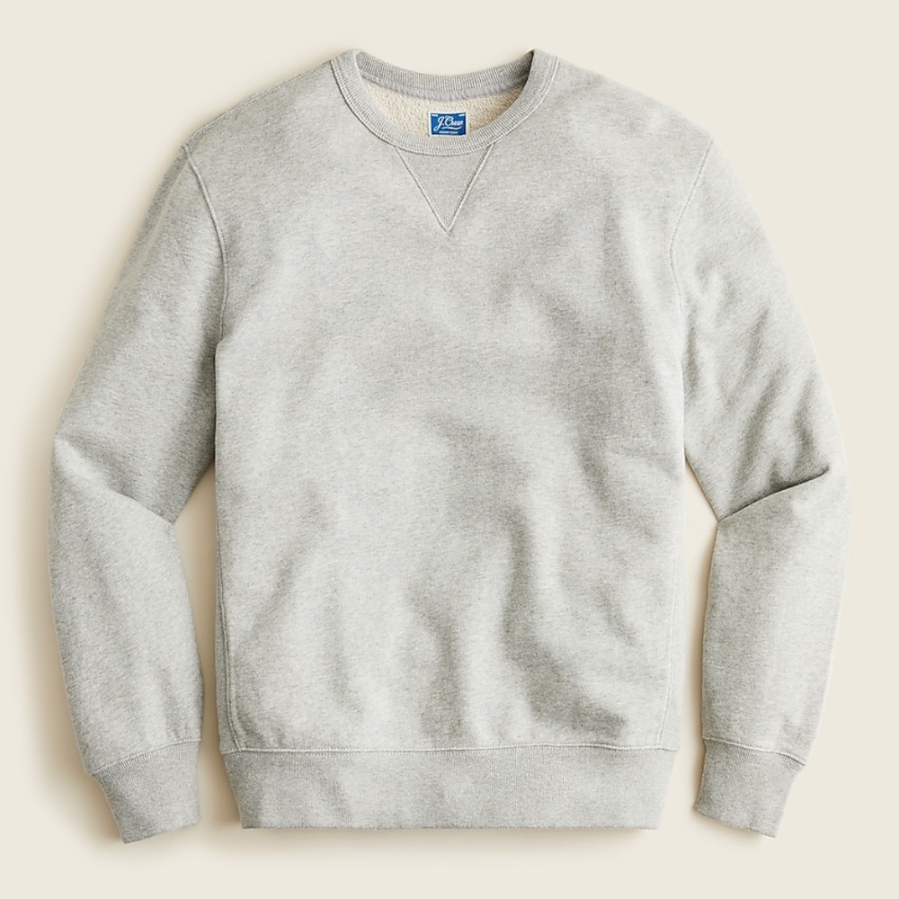 J Crew Grey French Terry Crewneck Sweatshirt